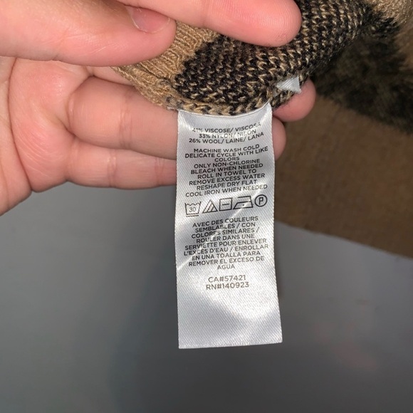 LOFT Petite Leopard Print Wool Blend Sweater - Picture 5 of 6